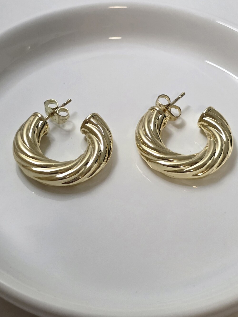 Entwined Open Hoop Earrings